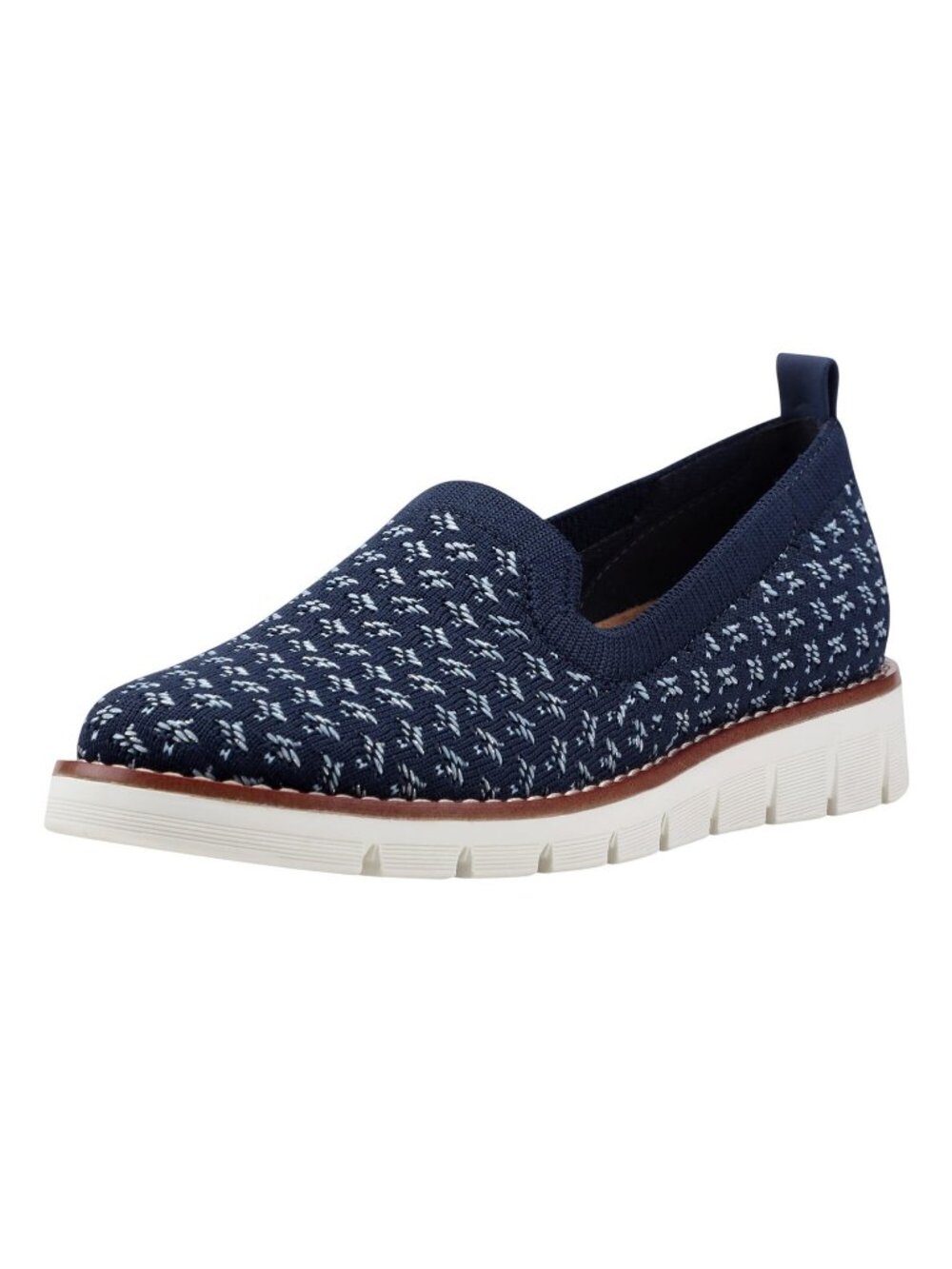 NWT Easy Spirit Slip-On Knit Flex Comfort Shoes SEVALINA15 Dark Blue Multi 6M